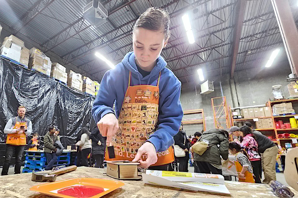 Dalton Luke completed another project at a Home Depot woodworking class in 91ԭ on Saturday, Jan. 11, where he has completed more than 100 since the 12-year old got started.