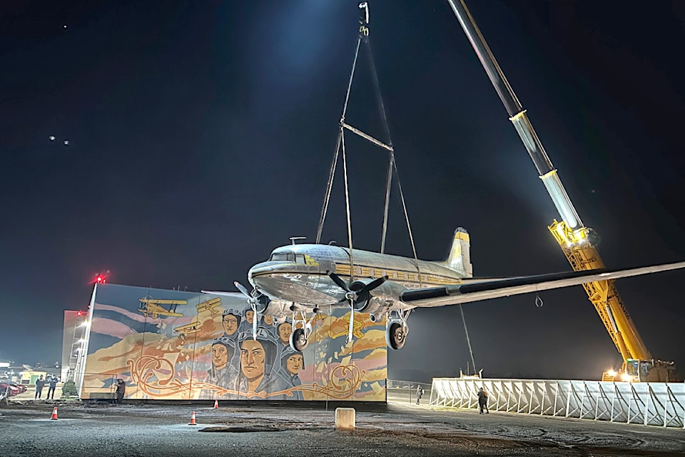 A historic DC-3 was relocated on Friday, Jan. 17 at the Langley airport by the Canadian Museum of Flight. It was the second time in just under 8 years the aircraft, built in 1940, has been moved.