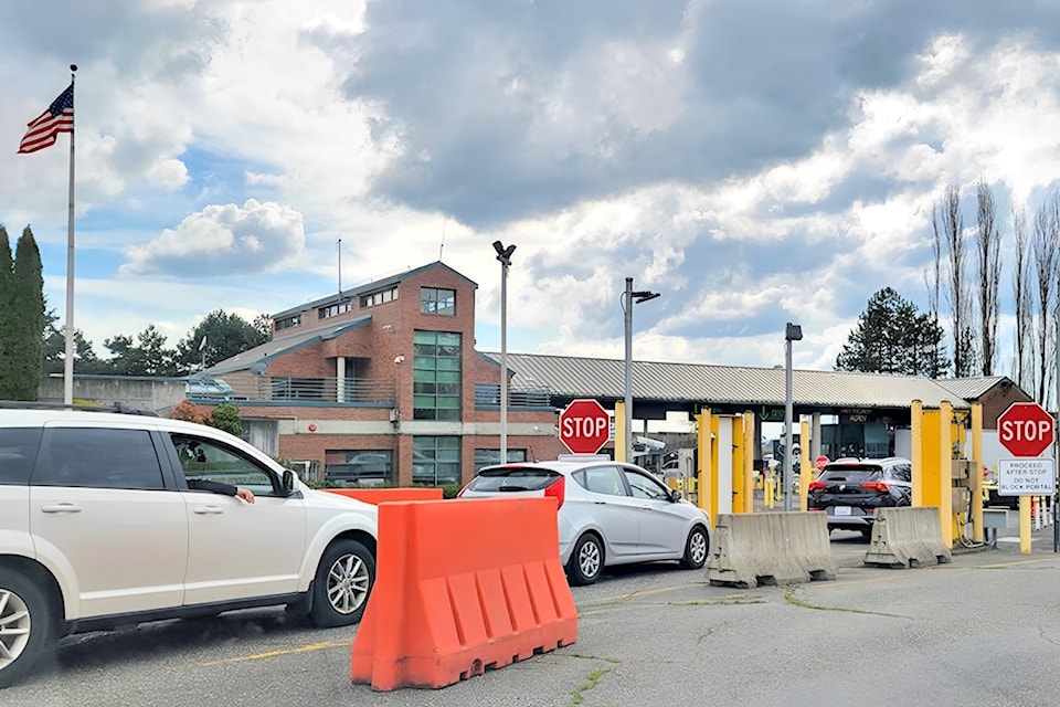 U.S. plans to rebuild two border crossings could mean a complete, albeit temporary, shutdown of the Lynden border crossing  (pictured) into the U.S. to speed construction. Northbound traffic would not be affected. 