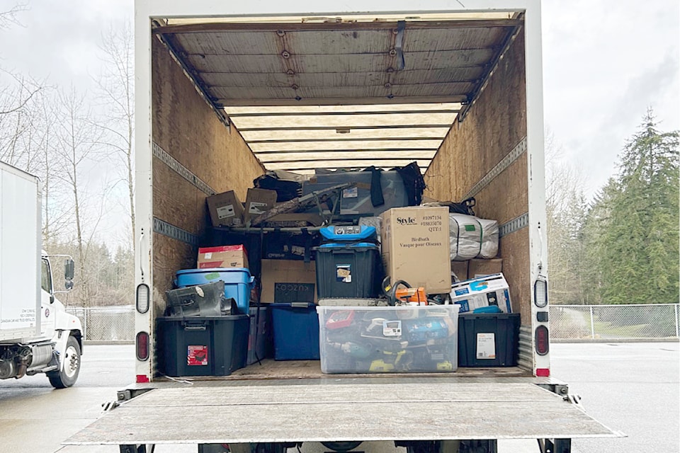 91ԭ Mounties found piles of stolen goods when searching a Brookswood property that had been set up like a hardware store, police said.