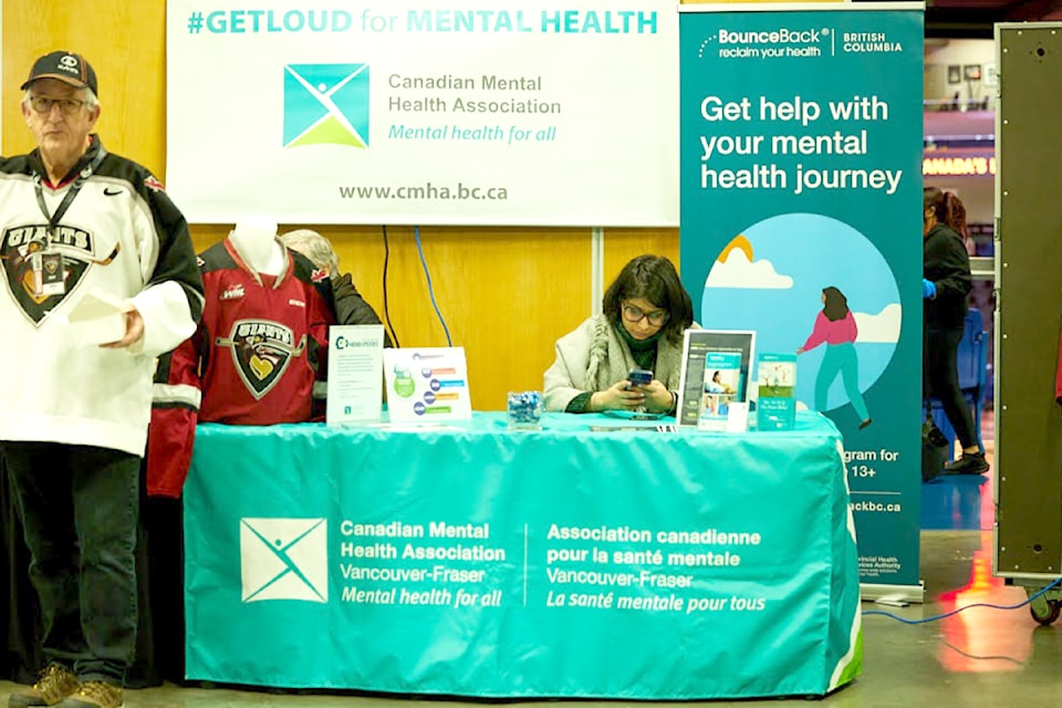 A kiosk set up at the Vancouver Giants game next Friday, Feb. 1, will offer information about mental health supports in the community.