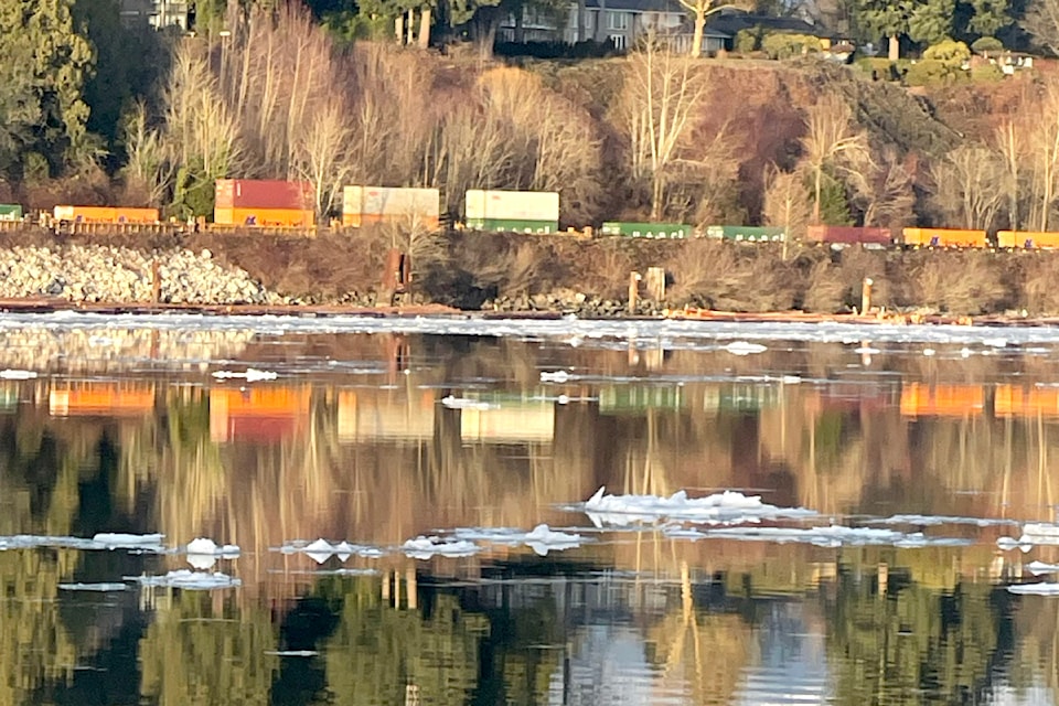 Walnut Grove's Luc Preville was on the trail west of Derby Reach Regional Park when he snapped this shot looking north across the Fraser River to Maple Ridge.