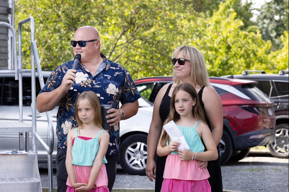 Dennis Quiring and Alana Buis, along with their daughters Victoria and Everly, welcomed the fundraiser back to their rural property this year. 