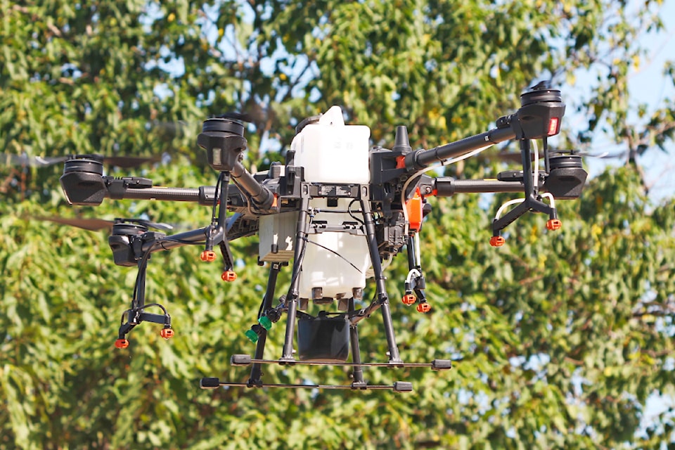 Drones can be used in science and agriculture. Columnist David Clements photographed this drone, which can spray for weeds, while at a conference in Thailand. 