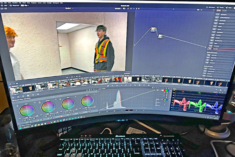 Griffin Occleshaw's video created with friends won a WorkSafe BC award.