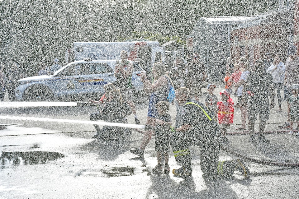 Families at Langley Township fire hall open house