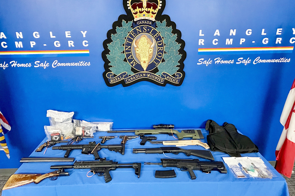 Seized weapons