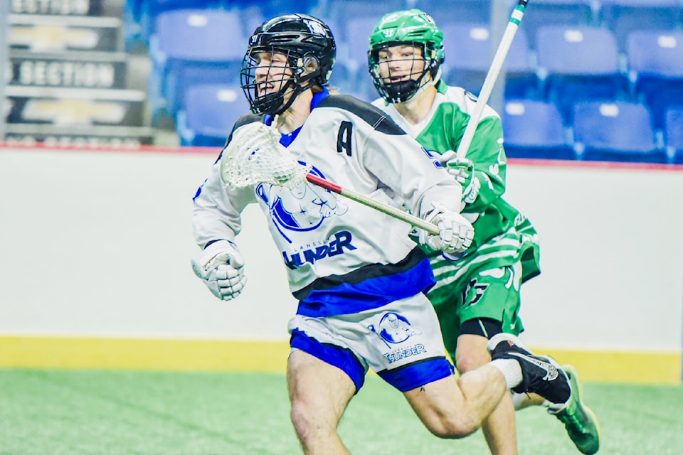  Junior A Thunder came back to win their fourth in a row Sunday afternoon, downing Victoria Shamrocks 12-8.