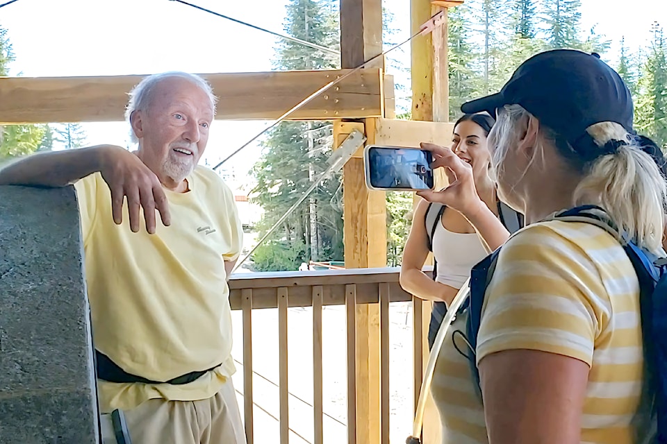 'I actually did it," a happy Gary Rombough, 85, remarked after he conquered the Grouse Grind after following 10 months of training. He had his own cheering section, more than 30 supporters who accompanied him up the 2.5 kilometre climb.