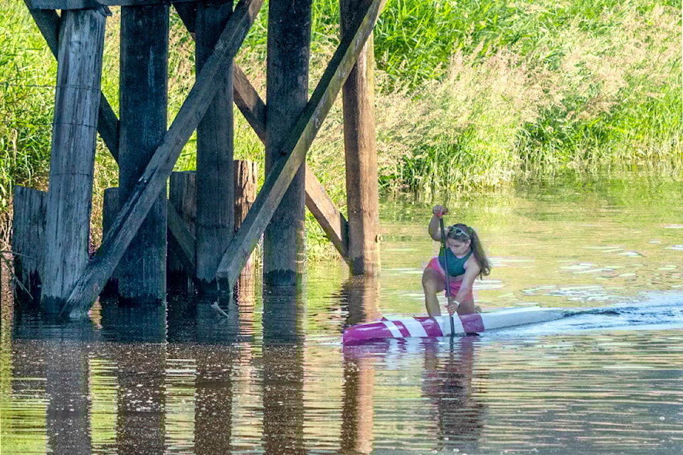 Two athletes from a paddling group in Fort  were up bright and early one morning. But instead of paddling the Bedford Channel, photographer Lou Fasullo spotted them honing their sprint paddling skills at Nathan Creek. "Sprint races typically range from 200 to 500 metres, demanding both power and precision," Fasullo explained.