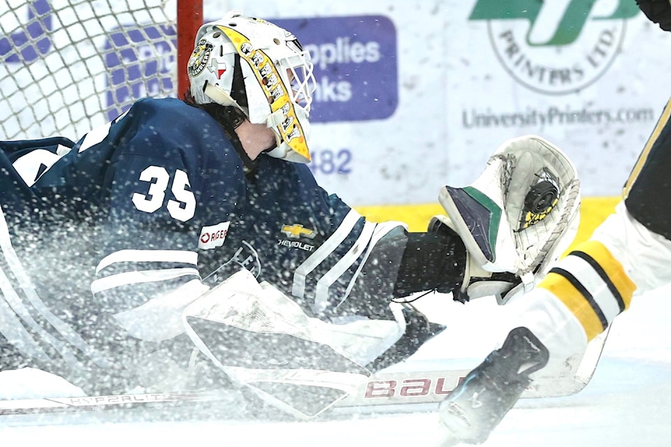 Dylan Johnson was 91ԭenal in the 91ԭ net, turning aside 15 Victoria shots on the way to a 6-3 91ԭ win Saturday, March 15.