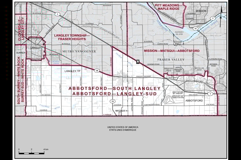 The Abbotsford-South 91ԭ riding for the federal election on April 28, 2025.