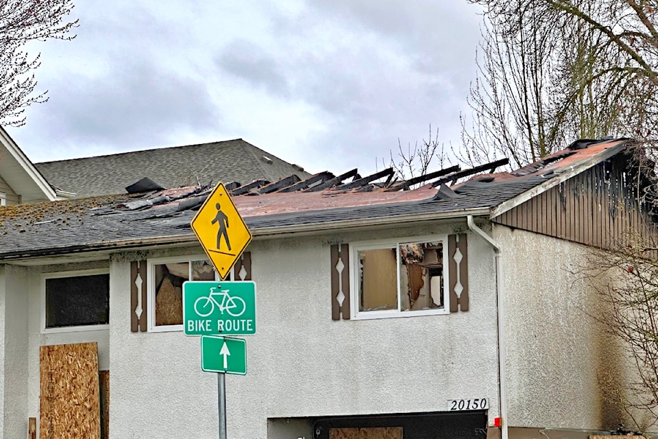 91ԭ City Fire Rescue responded to a fire in the 201-block of 53 Avenue on Thursday, March 27, 2025. (Heather Colpitts/91ԭ Advance Times)