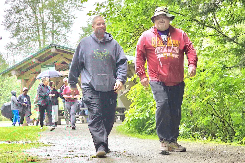 Family, friends and supporters braved bad weather to take part in the 3rd annual Seamus Gee Stroll and fundraiser for youth held in 's Campbell Valley Regional Park last year.