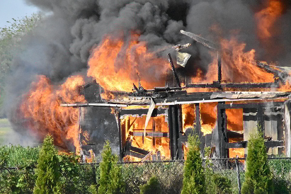 A fire levelled an old, one-storey barn on 's Sprinbrook Road on the morning of Thursday,  May 1.