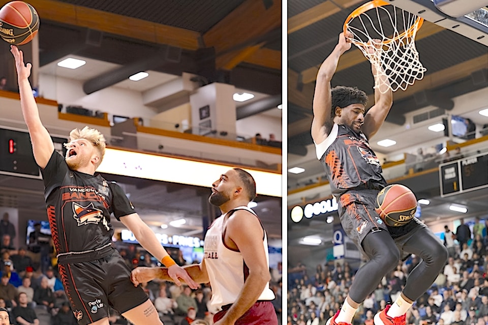 Bandits won a charity game against the Sikh Warriors on Saturday, with Tristan Jass (left) finishing his first pro game with a game-high 28 points, and being named player of the game.