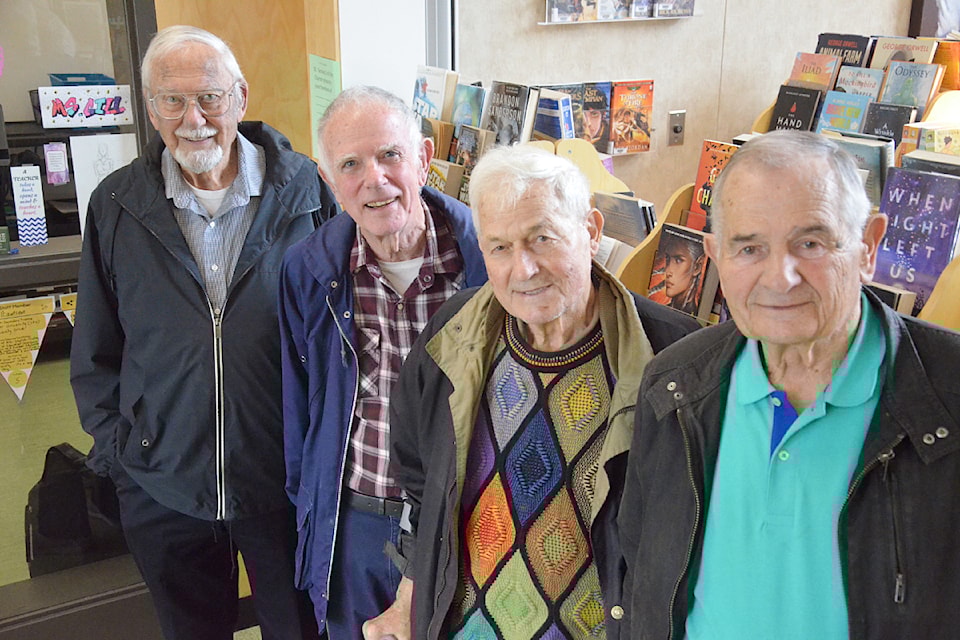 From left, Bill Forrest, David Smith, Sam Omelaniec, and Phil Miskulin, graduated from LSS 70 years ago.