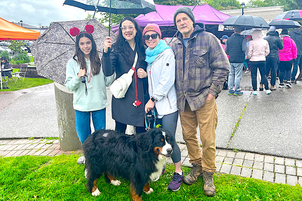 Kathryn Ferguson, with supporters, at the Fraser Valley MS walk in  City.