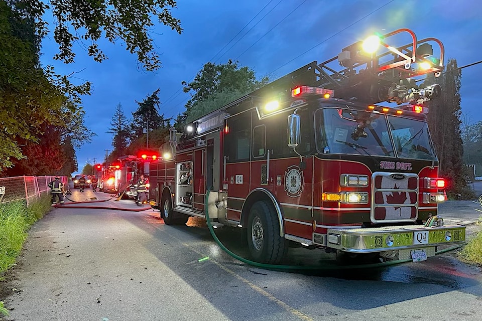 Fire crews were at the scene of an RV fire Monday night in WIlloughby.