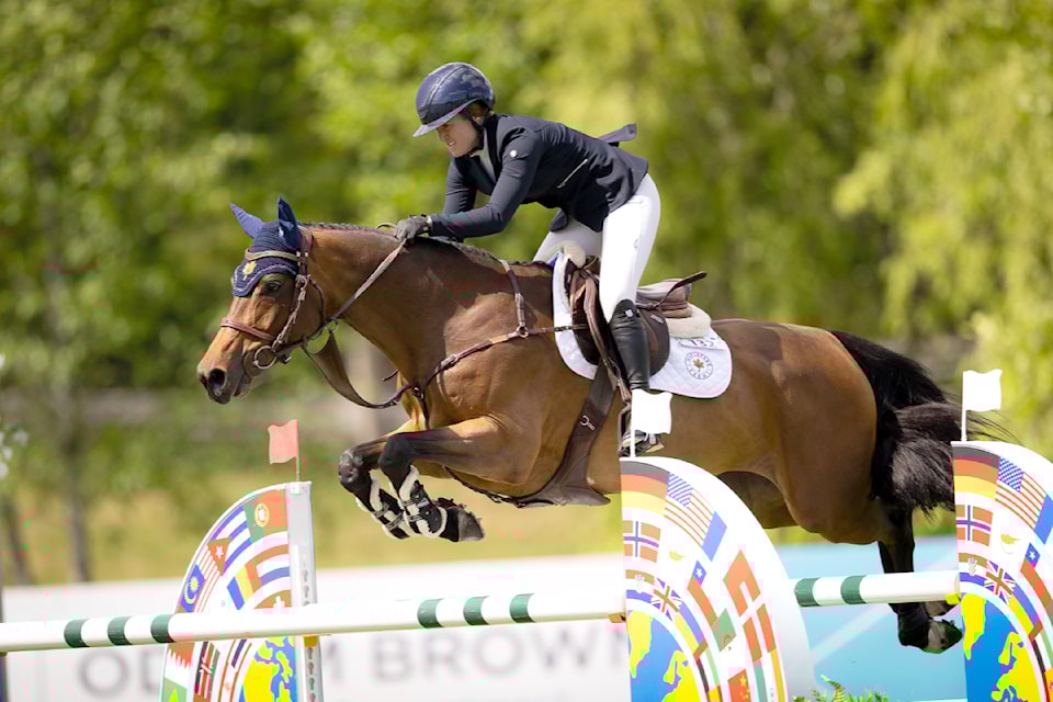 Kara Chad and Corinna Z rode to victory Thursday at the Odlum Brown BC Open CSI04* at Thunderbird Show Park.