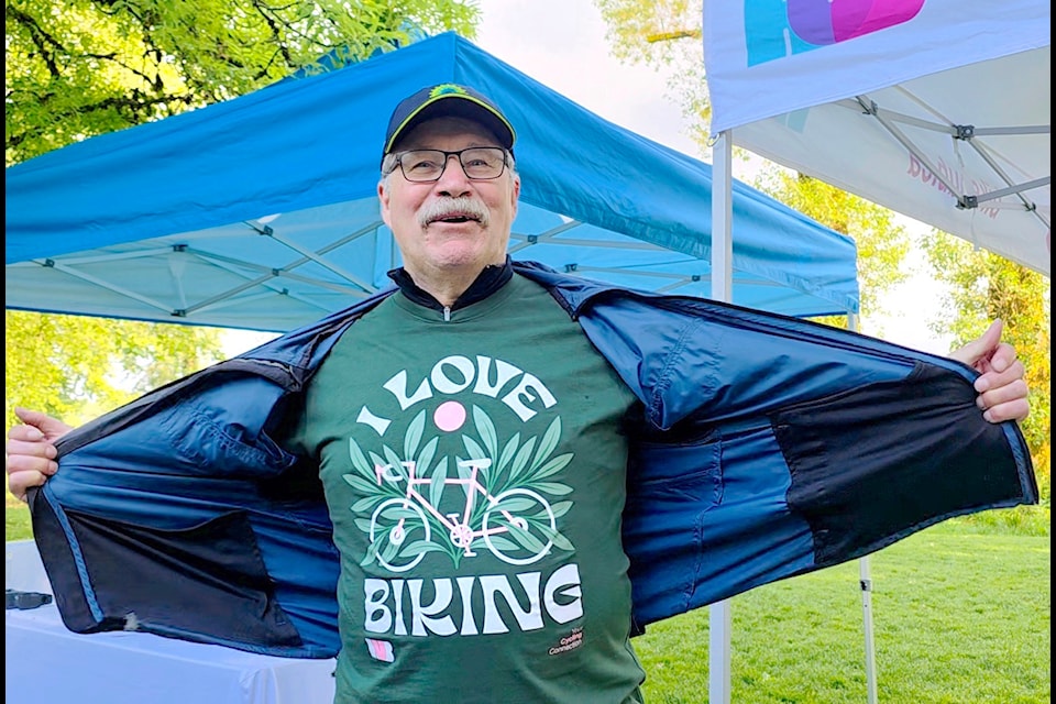John Evanochko, a  HUB member and avid cyclist, was at an enforcement and education event at Derby Reach Regional Park on Allard Crescent, the busiest cycling route in , to educate drivers about new safe distance rules.