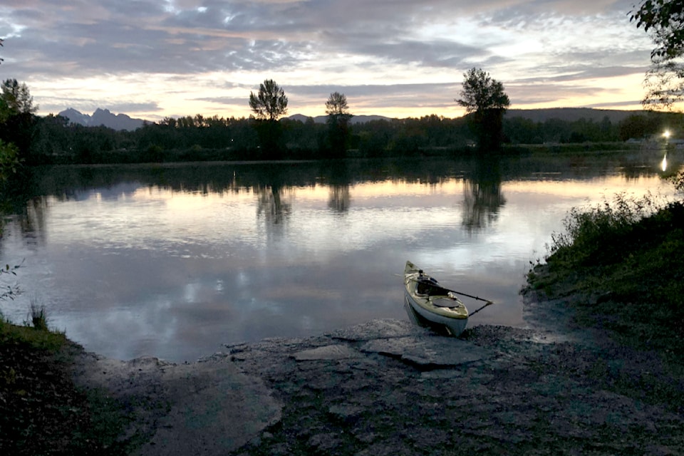 Even before it was light, Ken Baber was out for a stroll along the Bedford Channel, watching as the sun rose in the distance.