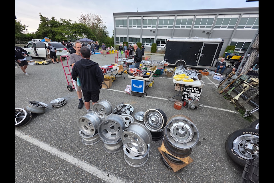 Cruise-in swap meet was fill registered with more than 30 vendors Sunday at ACSS in Aldergrove 
