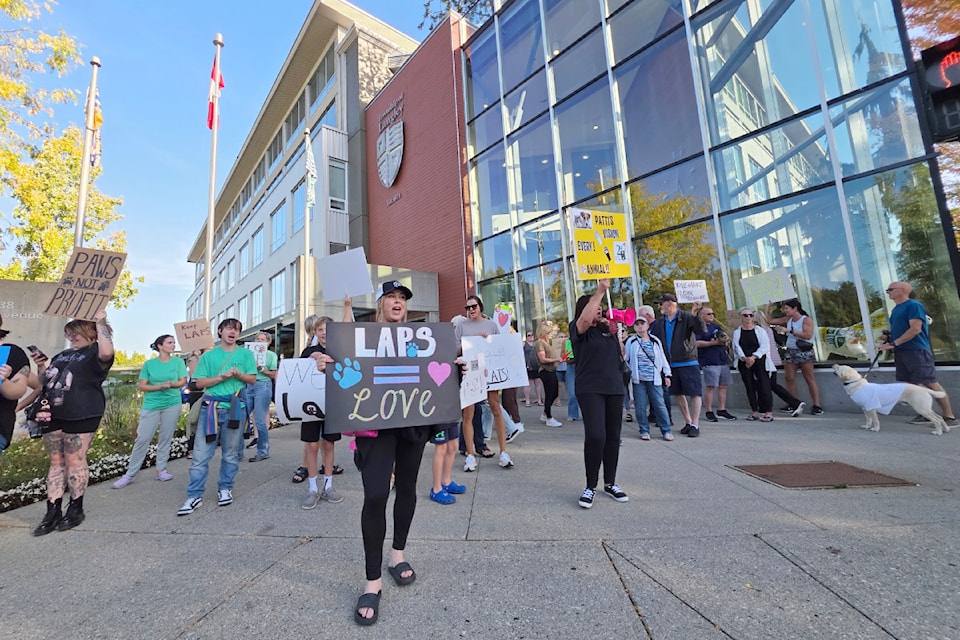Protest at Township Hall