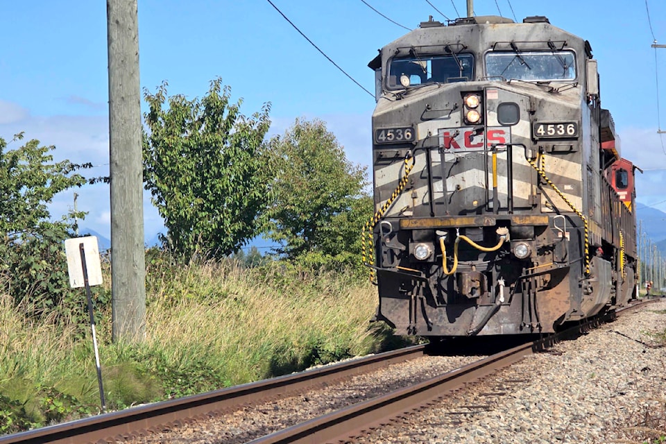 Train collision scene