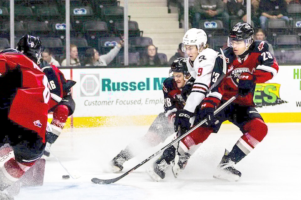 Vancouver Giants handed the Red Deer Rebels their first regulation loss of the season on Tuesday night, Oct. 8, defeating the home side 5-2