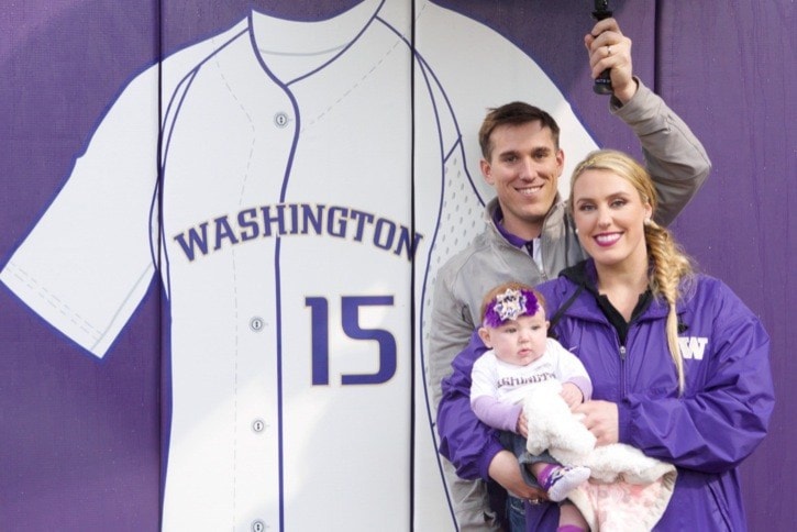 University of Washington softball team retires Danielle Lawrie's jersey