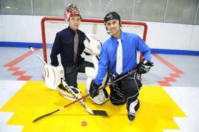 Miranda GATHERCOLE 2012-09-11
Meeka (right) and Trevor from the Hockey House.