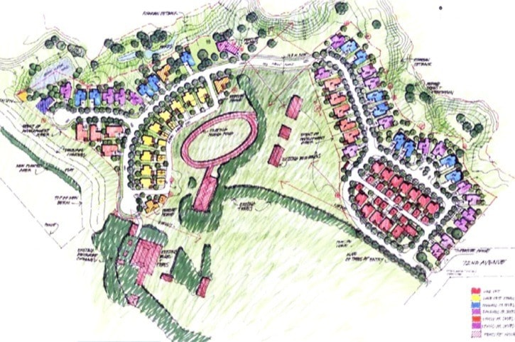 Supplied image
Preliminary site plan for Wall property development.