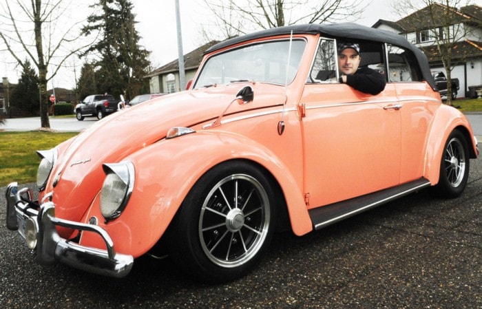 John Gordon 2011-03-14
Chris Eliades poses with his 1964 VW Bug convertable