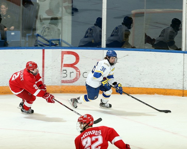 UAF and Miami battle to a scoreless tie in the 1st period. Miami scores one when the Nanooks were shorthanded 5 on 3