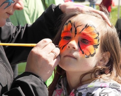 Garrett James 2011-04-17
Keelie Hinch has her face painted at Arbour Day.