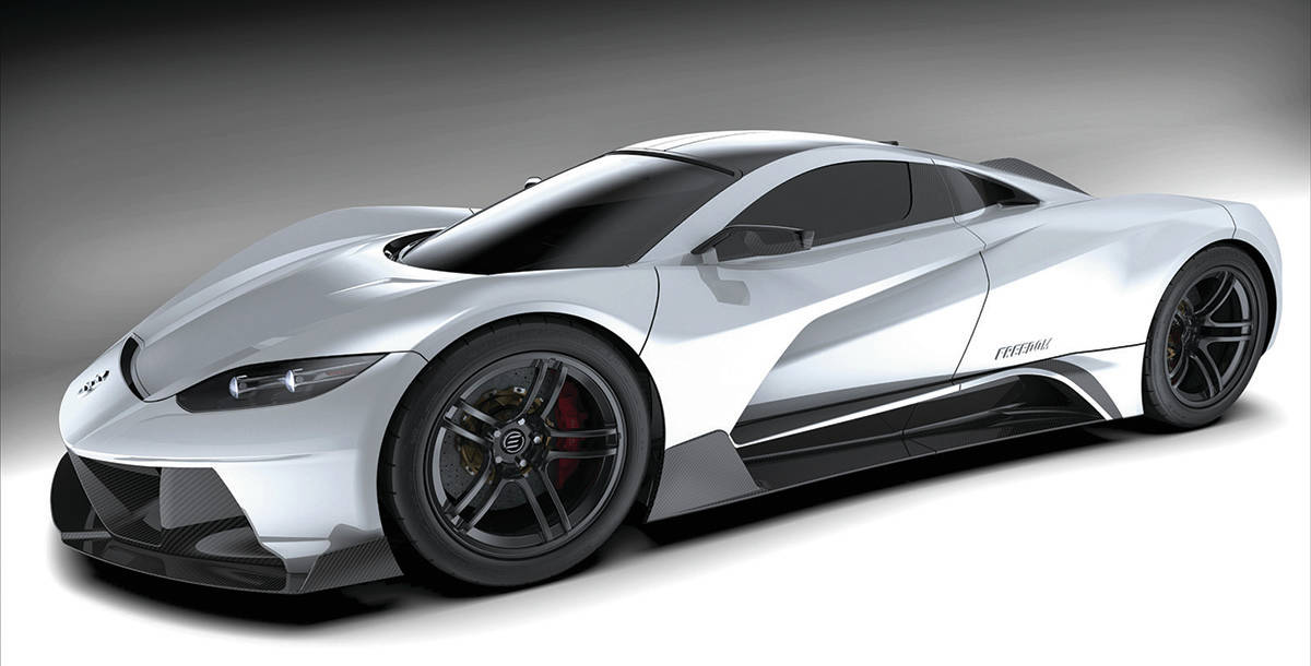 Ultra-expensive low-volume supercars seem to be popping up everywhere. The Freedom, from a company called Elation, could have close to 2,000 horsepower and cost US $2 million. PHOTO: ELATION