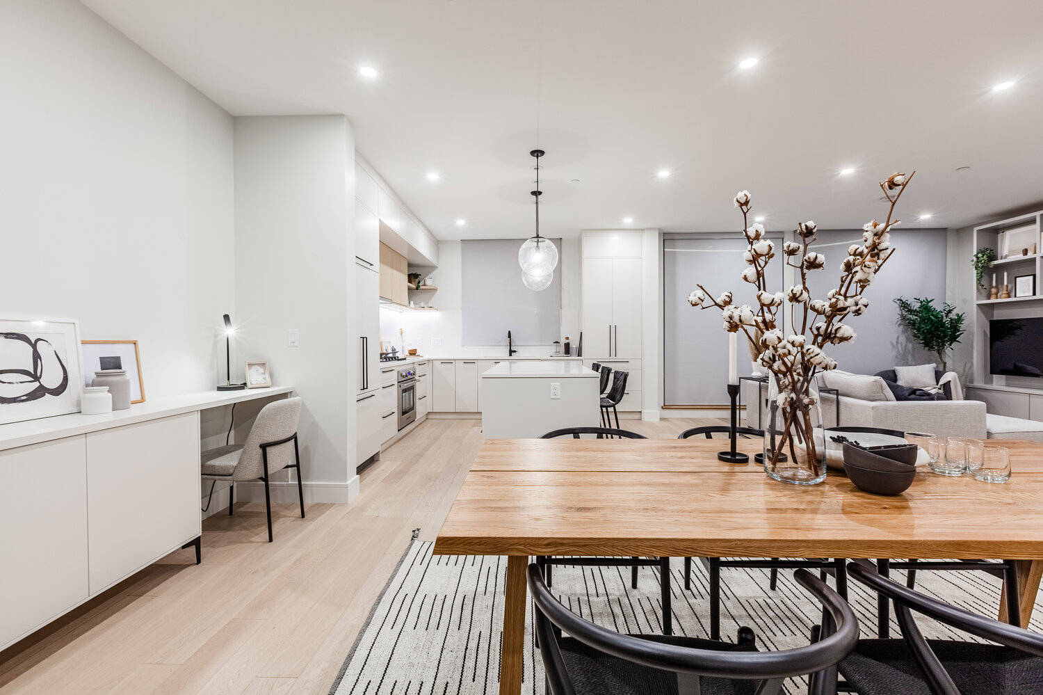 Cross laminated timber construction at the Legacy on Park Avenue allows for spacious living spaces without pillars or walls.