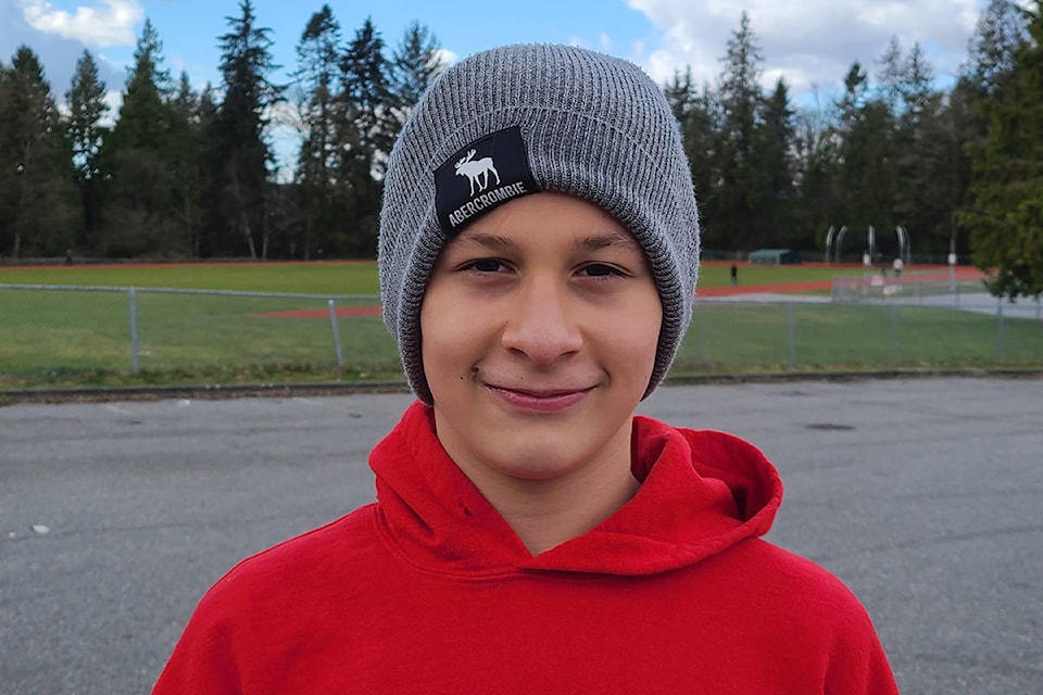 LOSC swimmer Alex Velicico, 13, won three gold, one silver and one bronze at the province-wide virtual divisional competition. (Special to 91ԭ Advance Times)
