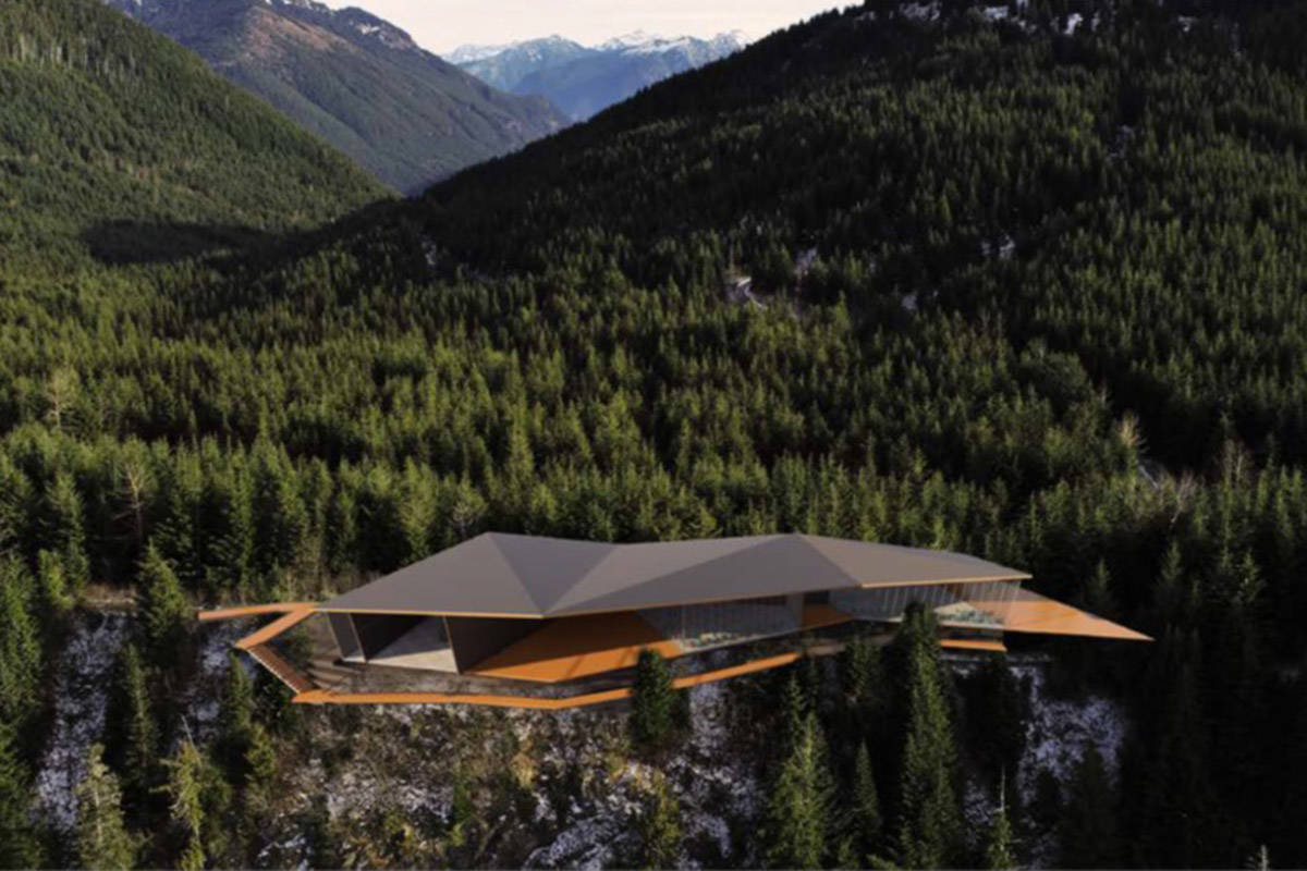 Rendering of Summit Lodge as part of a proposed Cascade Skyline Gondola project put forth by the Cheam First Nation. (Submitted)