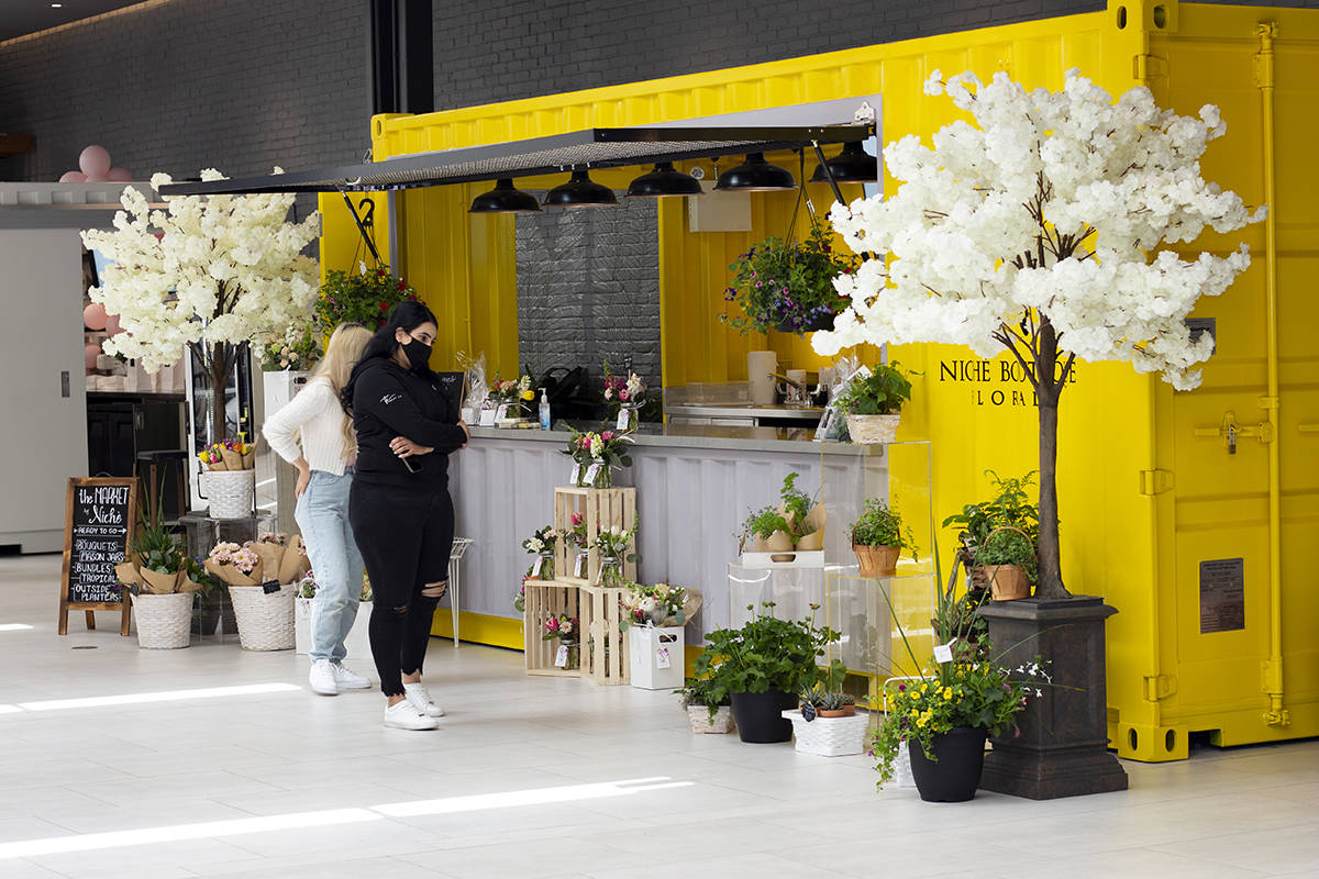 Willow Way, at Willowbrook Shopping Centre, offers a short-term home to a rotating selection of local businesses, from clothing designers and jewellers to bakers and floral designers, like Niche Boutique Florals.