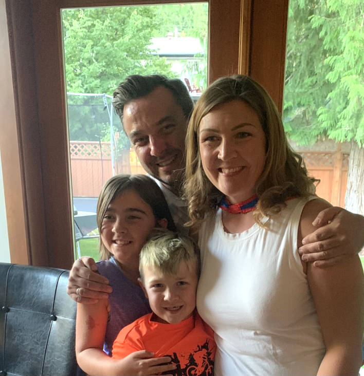 The Little family, in healthier times. Rob and Kristina are seen here with their children Myelle (left) and Tyre.