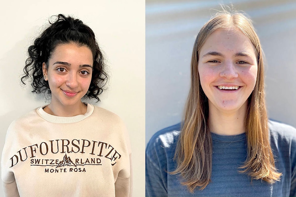 Setare Maleki, graduate of R.E. Mountain Secondary, (left) and Kyra Steinthorson, graduate of Langley Fine Arts School, (right) were awarded a Beedie Luminaries scholarship of up to $40,000. (Beedie Luminaries/Special to Langley Advance Times)