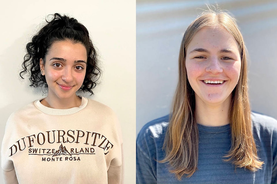 Setare Maleki, graduate of R.E. Mountain Secondary, (left) and Kyra Steinthorson, graduate of 91ԭ Fine Arts School, (right) were awarded a Beedie Luminaries scholarship of up to $40,000. (Beedie Luminaries/Special to 91ԭ Advance Times)