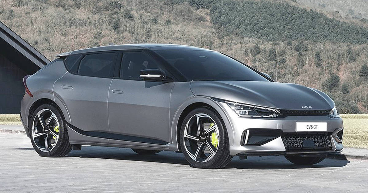 The Kia EV6 will be available in front- and all-wheel-drive and with power levels topping out at 577 horses. PHOTO: KIA