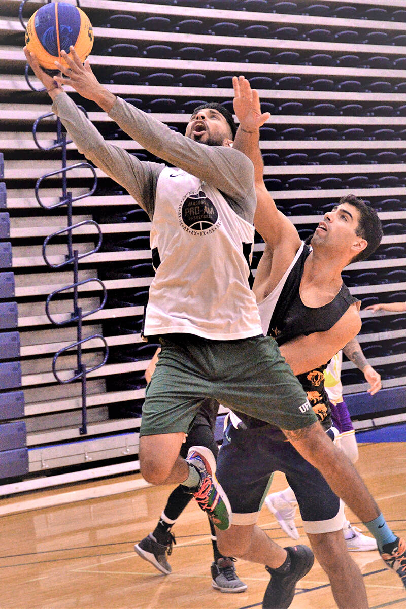 Eighty teams in nine divisions battled on the hardwood over two days as Langley Events Centre played host to the 2021 Summer Slam 3x3 basketball tournament. (Gary Ahuja/Langley Events Centre)