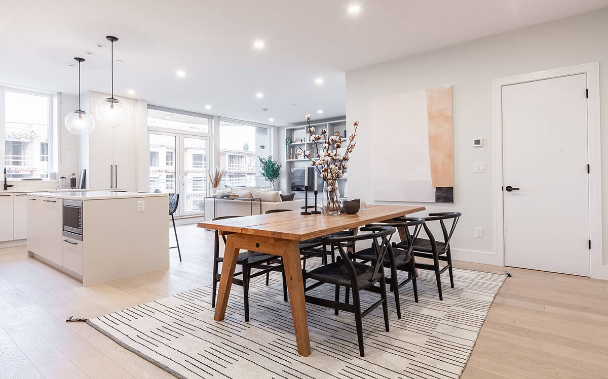 Cross laminated timber construction at the Legacy on Park Avenue allows for spacious living spaces without pillars or walls.