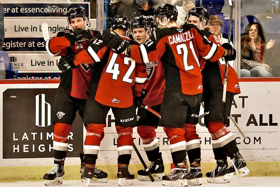 Vancouver Giants played their first home game in 588 days on Friday, Oct. 8, downing Prince George 6-4. (Rob Wilton/Vancouver Giants/Special to 91ԭ Advance Times)