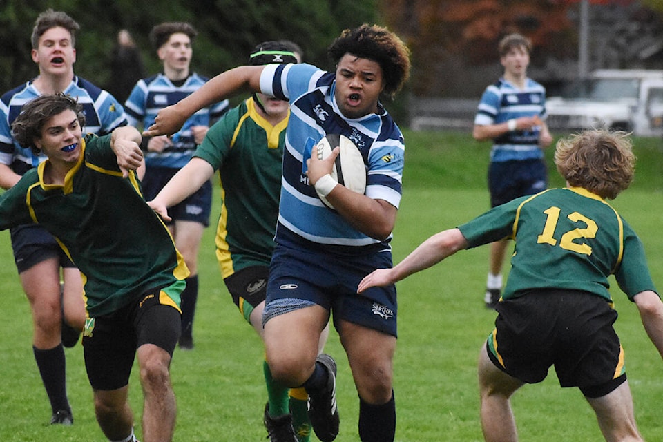 Bayside Rugby hosted a U17 game against Langley at the South Surrey Athletic Park Sunday morning. (Aaron Hinks photos)