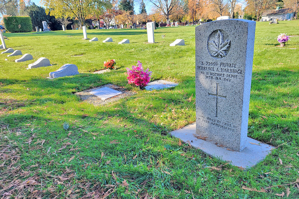 Some of the soldiers headstones at the Fort Langley cemetery. (Dan Ferguson/Langley Advance Times)